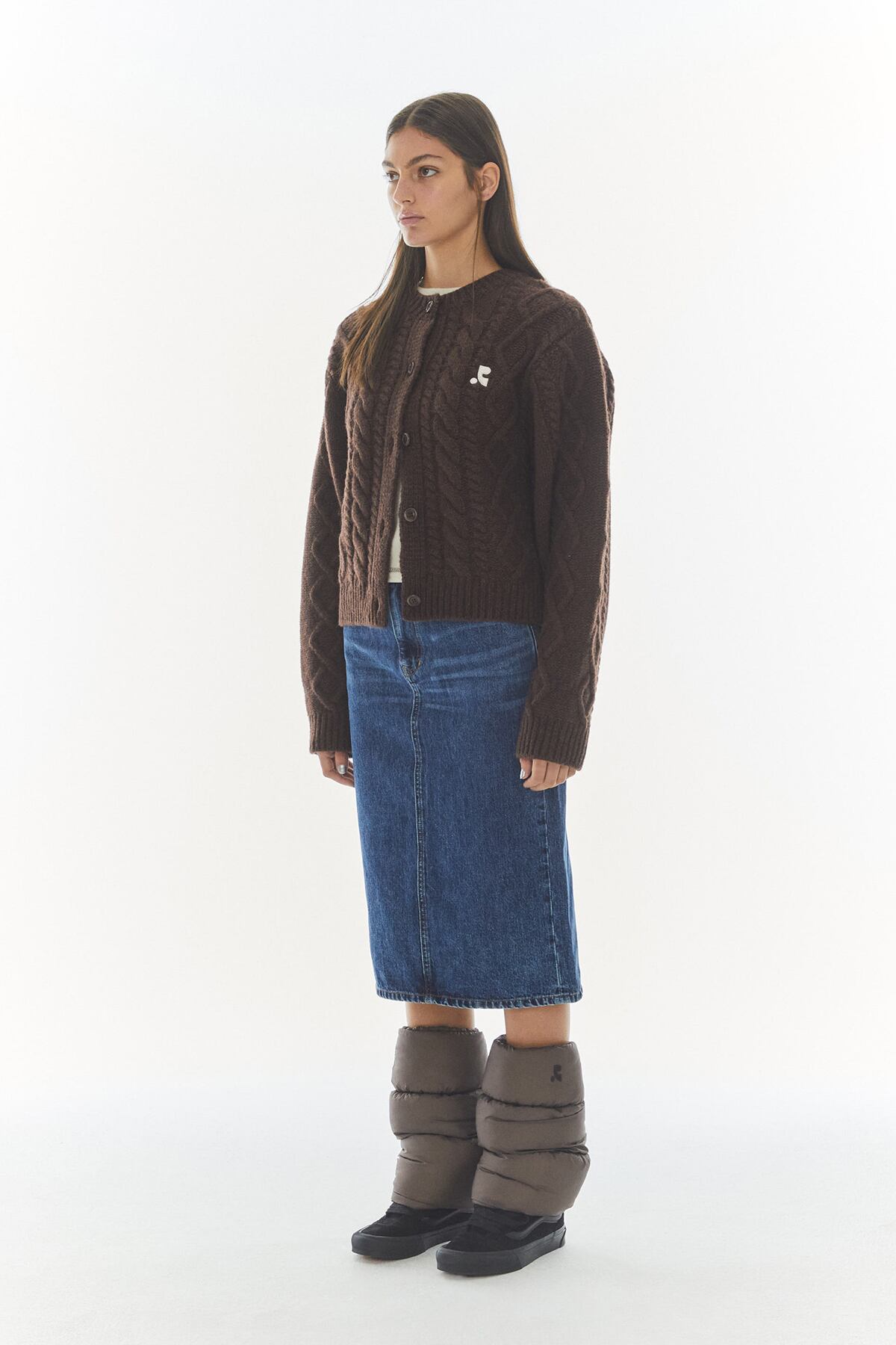 【早い者勝ち‼️】Rest&Recreation KNITCARDIGAN Rest & Recreation] WOOL FISHERMAN KNIT CARDIGAN - BROWN 正規韓国