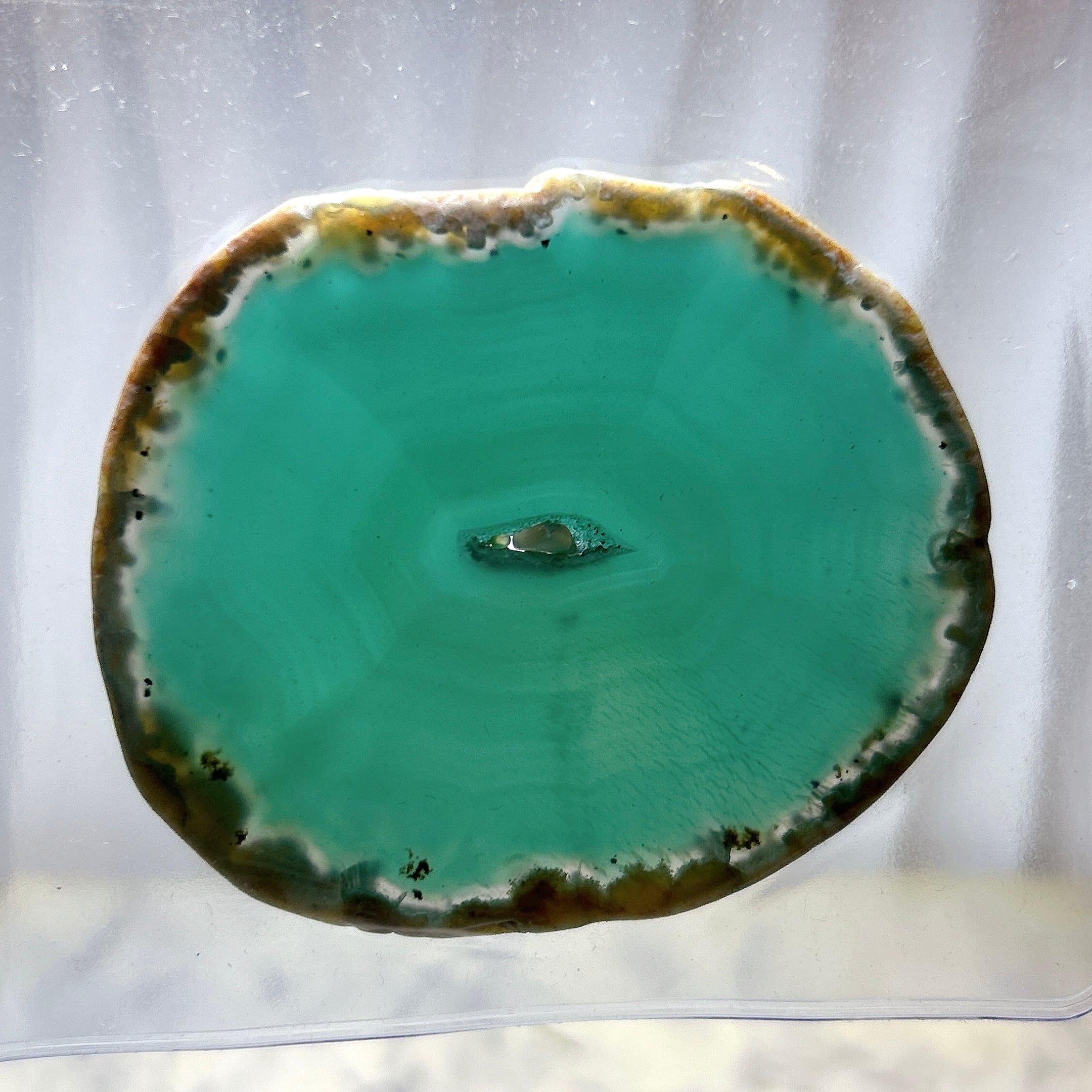 E101208】メノウスライス めのう 着色 瑪瑙 アゲート Agate スライス
