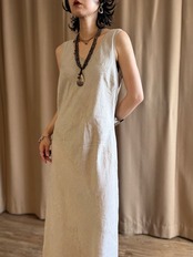 Eddie Bauer linen maxi dress-5148-8