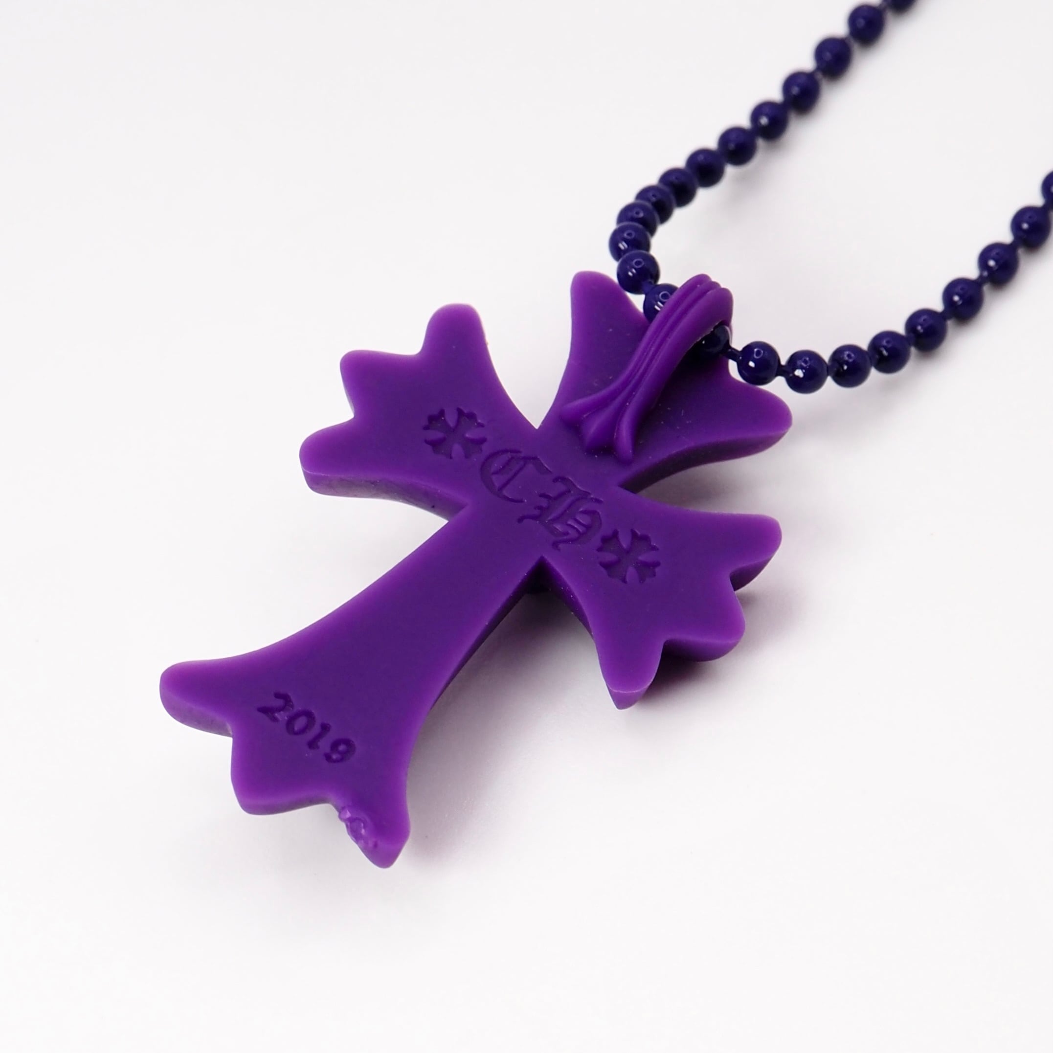 CHROME HEARTS ラバースモールCHクロス ラバー ネックレス クロム