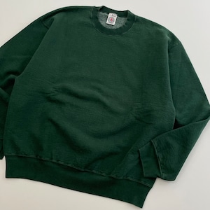 -VINTAGE- USA製 MUNSINGWEAR SUPER COTTON CREWNECK -FOREST GREEN- [L]