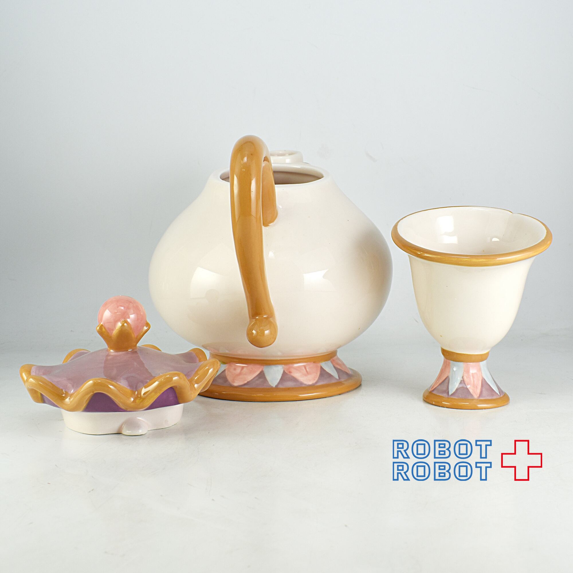 美女と野獣 10周年 ティーセット 陶器フィギュアリン 5点セット（箱