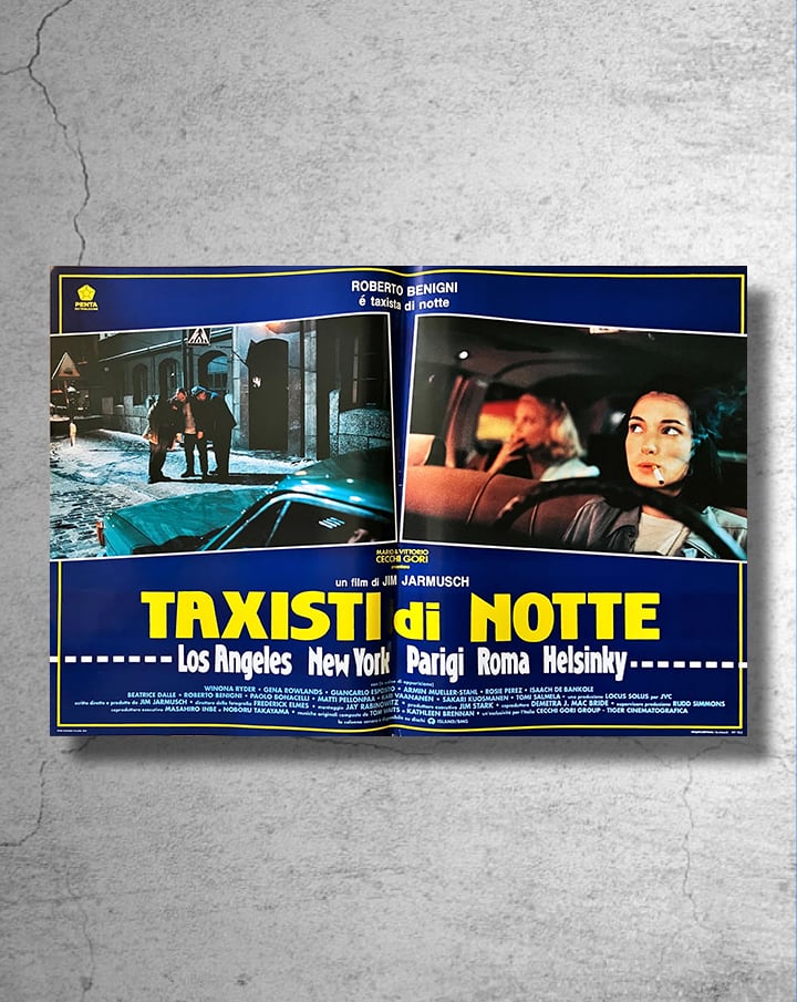 ジム・ジャームッシュ監督映画 『ナイト・オン・ザ・プラネット』希少なイタリア版ポスターd