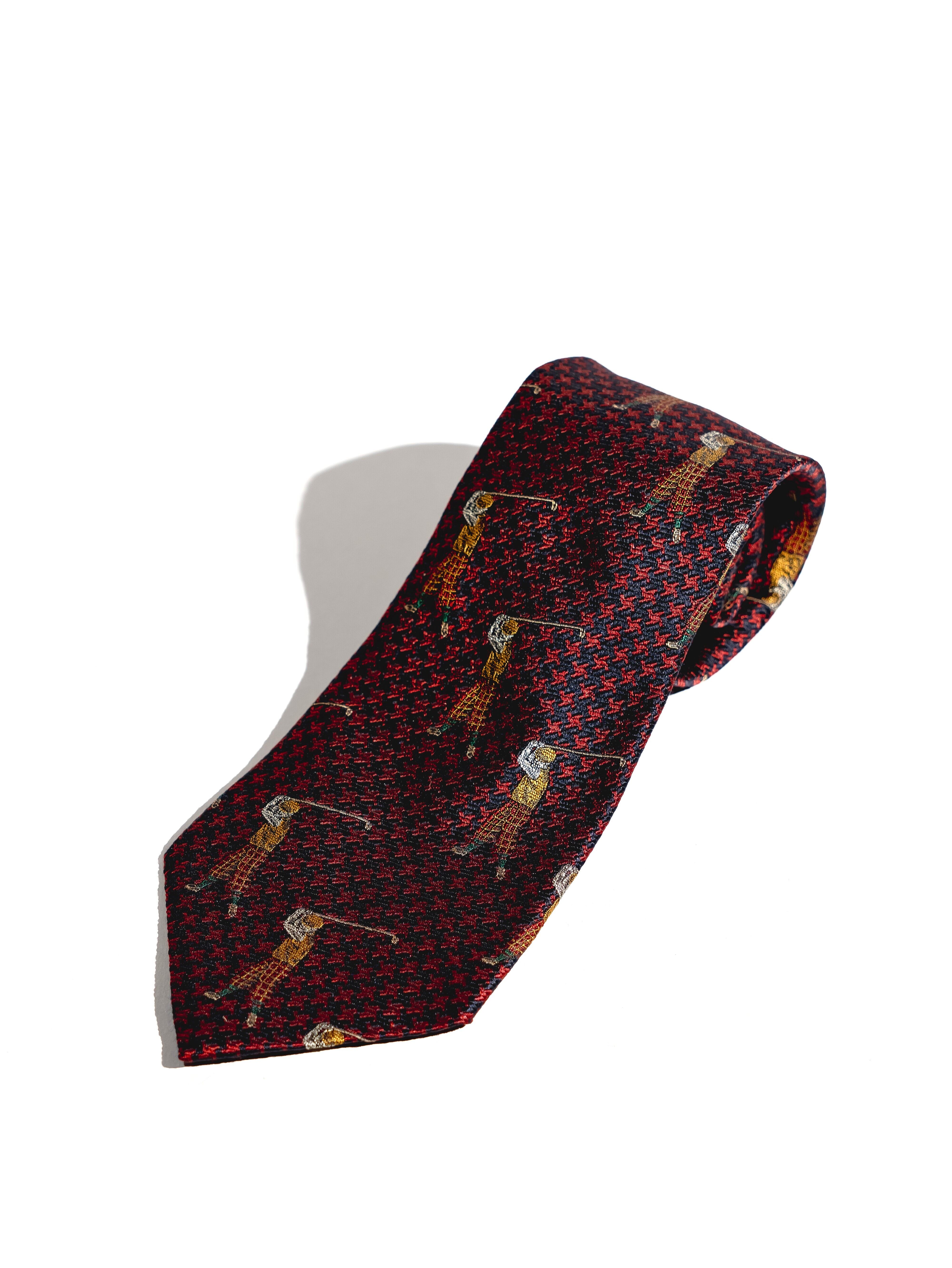 Vintage Ralph Lauren houndstooth silk tie