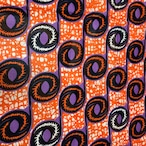 リバーシブルラップスカート ネイビー ファイヤーボール（日本縫製）｜ アフリカンプリント アフリカンファブリック アフリカンバティック パーニュ キテンゲ アフリカ布 ガーナ布 エスニック 異素材 2wayロングスカート 巻きスカート エスニック レディース 女性