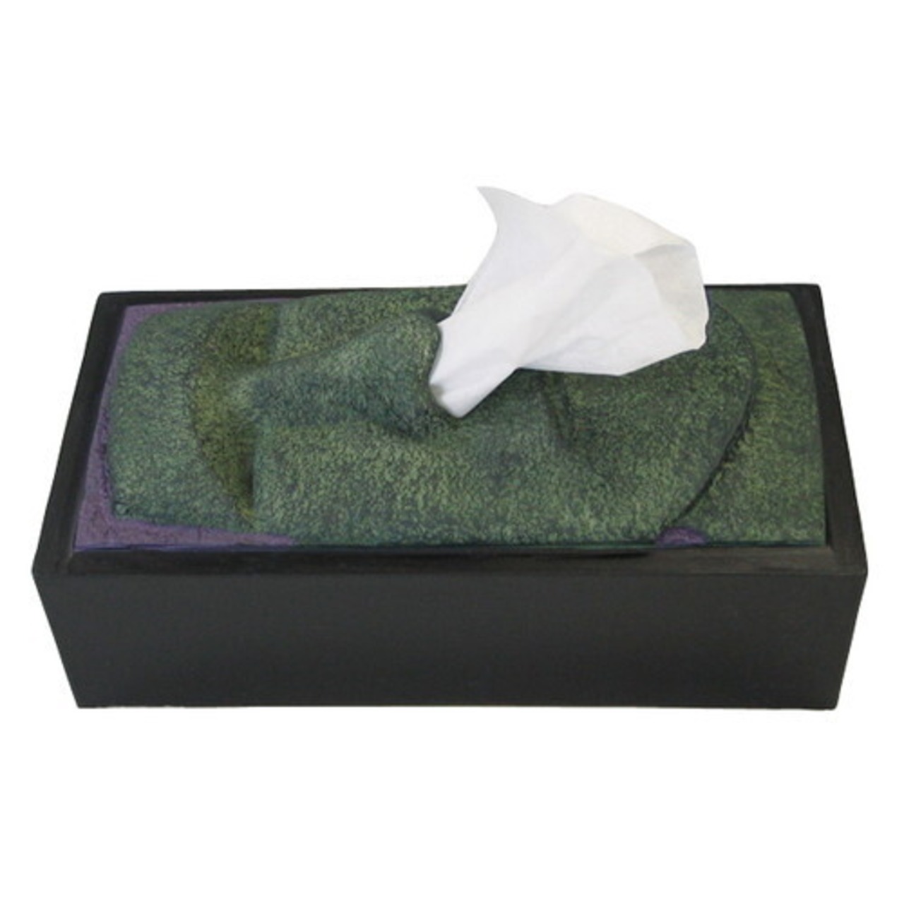 おもしろティッシュケース　フェイス「ブラックモアイ」 Fun Tissue Case Moai Black　ロータリーヒロ - 2