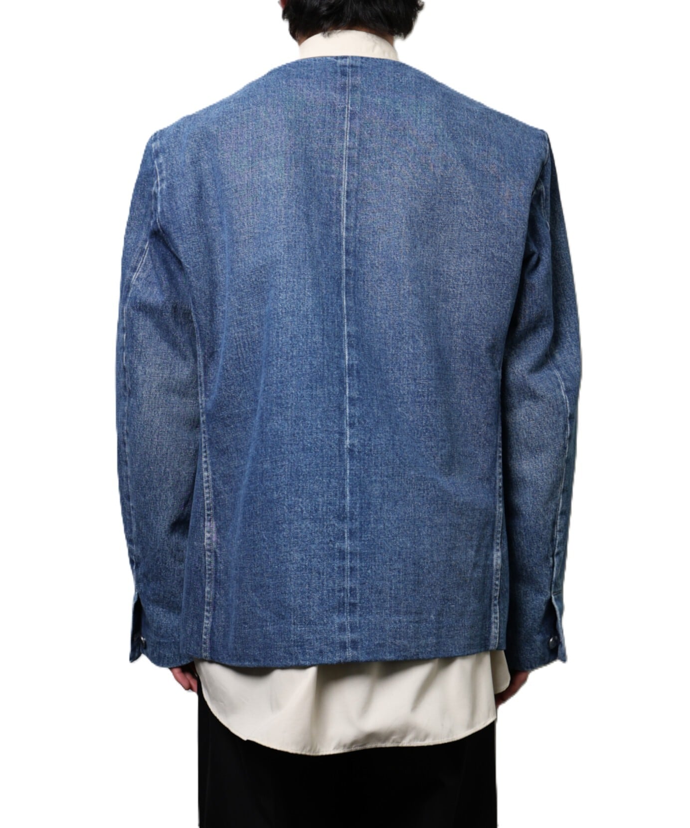 TANAKA / ST-127NC NO COLLAR JEAN JACKET (VINTAGE BLUE