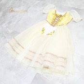 バレエ 衣装 チャコット Chacott 日本製 ロマンティックチュチュ ワンピース ドレス イエロー系 ホワイト系 黄色 アイボリー ジュニア 子供 花柄 レース 発表会 コンクール ダンス おしゃれ 可愛い ガーリー かわいい 衣装用 ジュニアサイズ 舞台衣装 発表会衣装