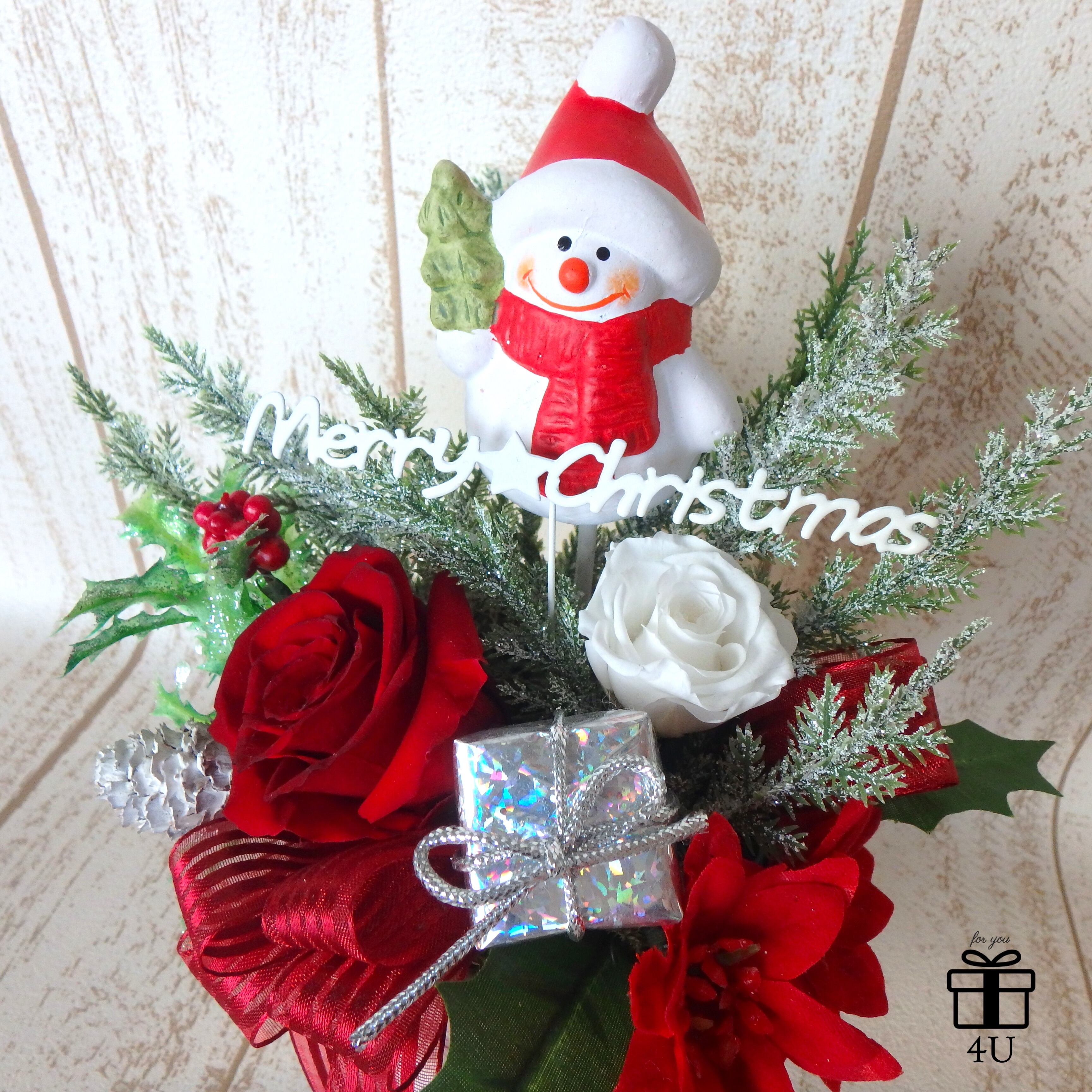 クリスマス2018】Merry Christmas✳︎《雪だるま》クリスマスフラワー