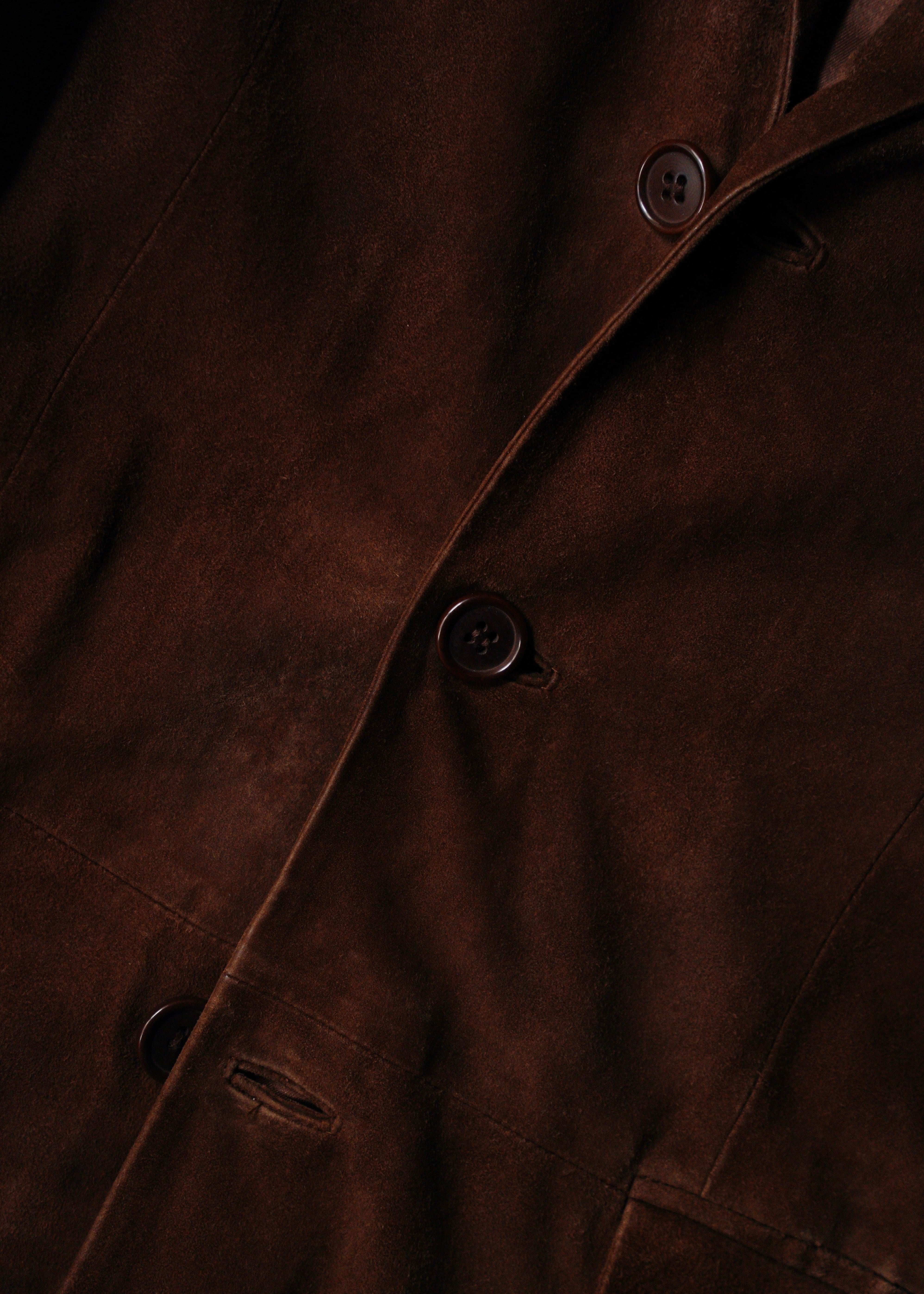 90's HELMUT LANG suede leather 3 button tailored jacket | CETTEN
