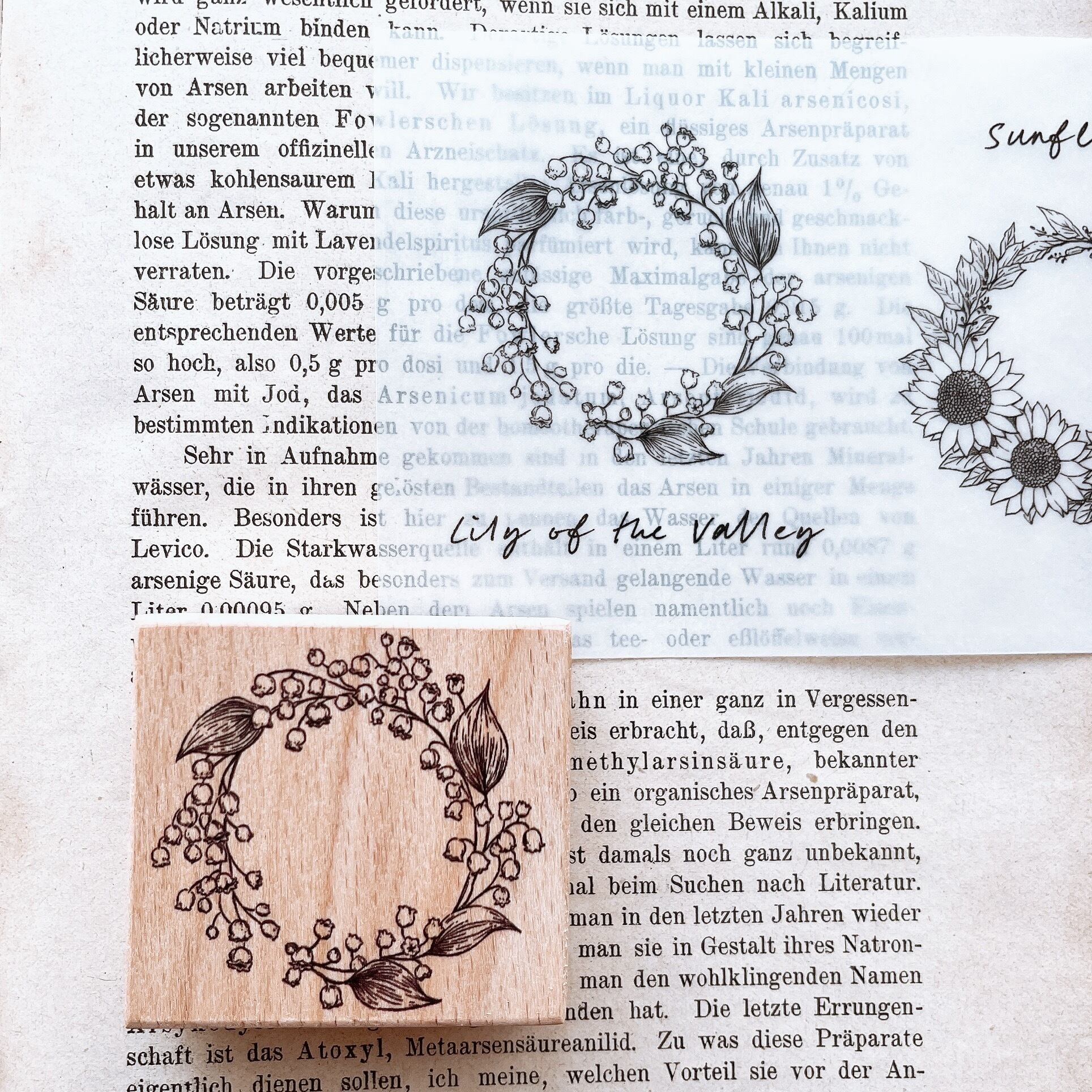 すずらんリース | スタンプ ハンコ | H052