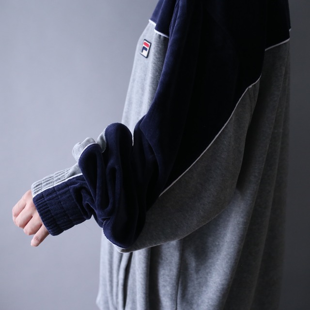 "FILA" bi-color XXXL super over silhouette track jacket