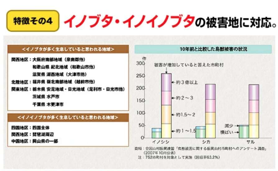 イノシシ撃退！イノシシなぜ逃げる 農業、業務用50枚セット Amazon.co.jp: イノシシ撃退・イノシシなぜ逃げるニュー改訂版10枚