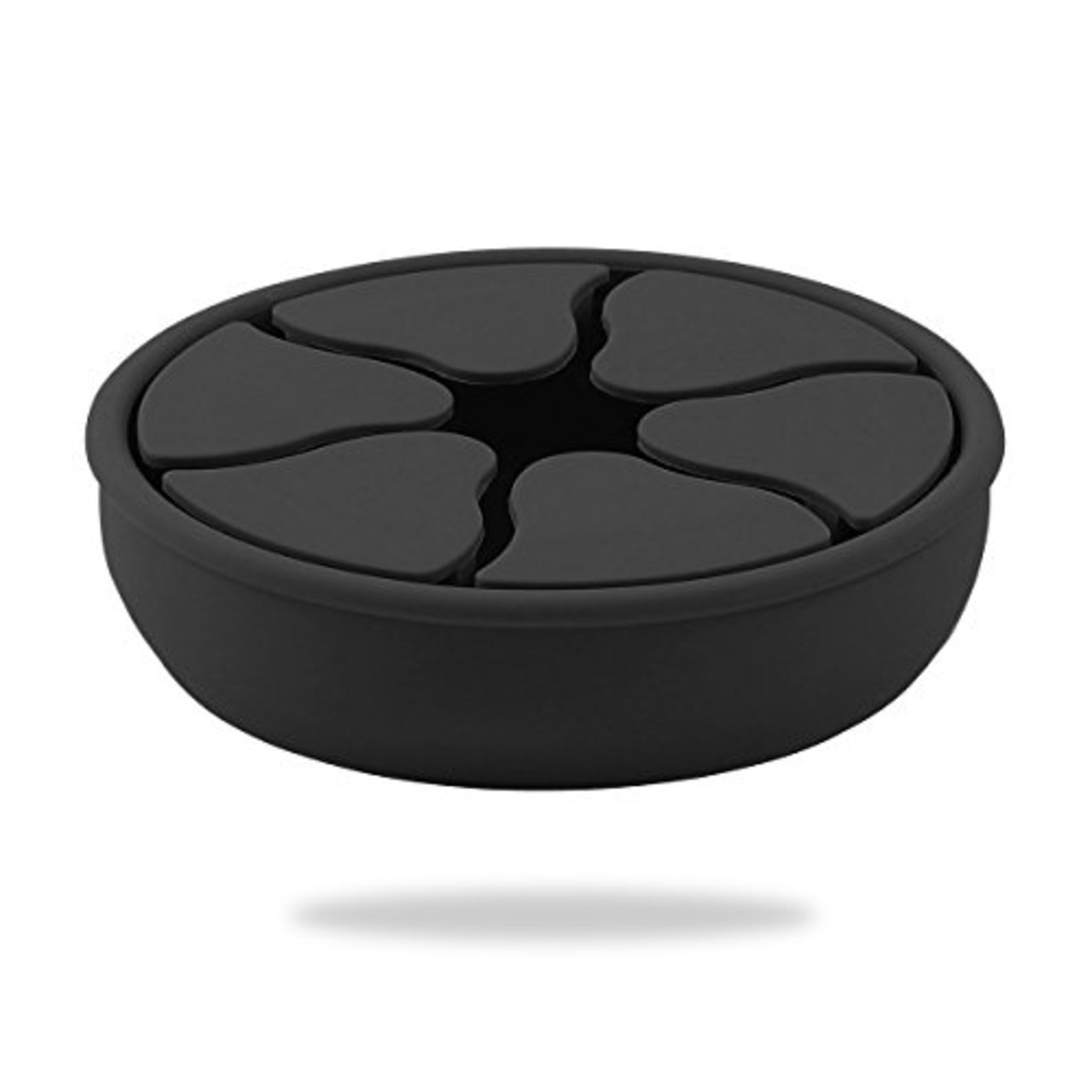 イヤホン収納 イヤホンコード 巻き取りケース コードマネージャー コード収納 コードリール からまず ケーブルケース 絡まり防止 シリコン 超ソフト 小物 かわいい（ブラック）