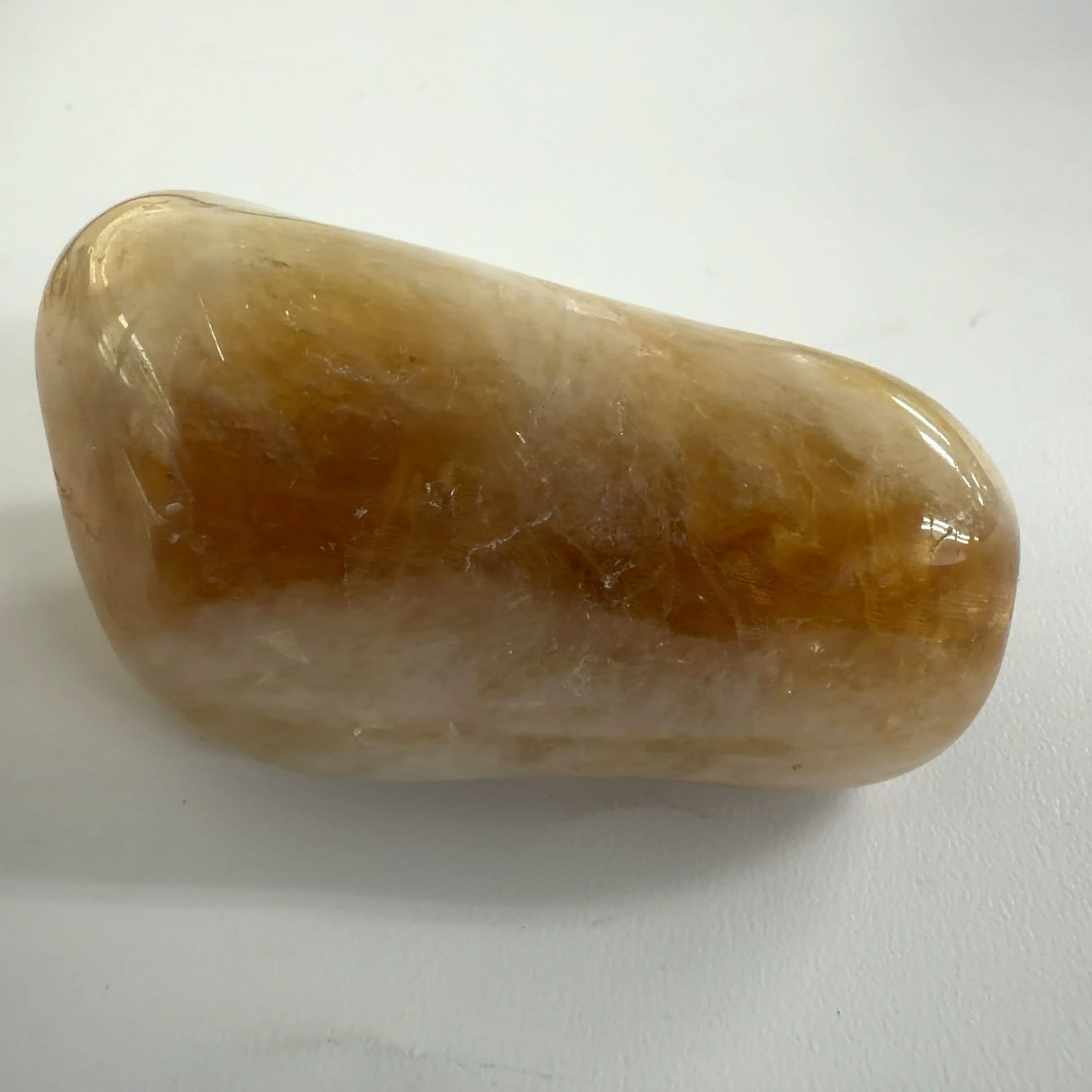 E33068】 加熱シトリン シトリン タンブル ペブル 黄水晶
