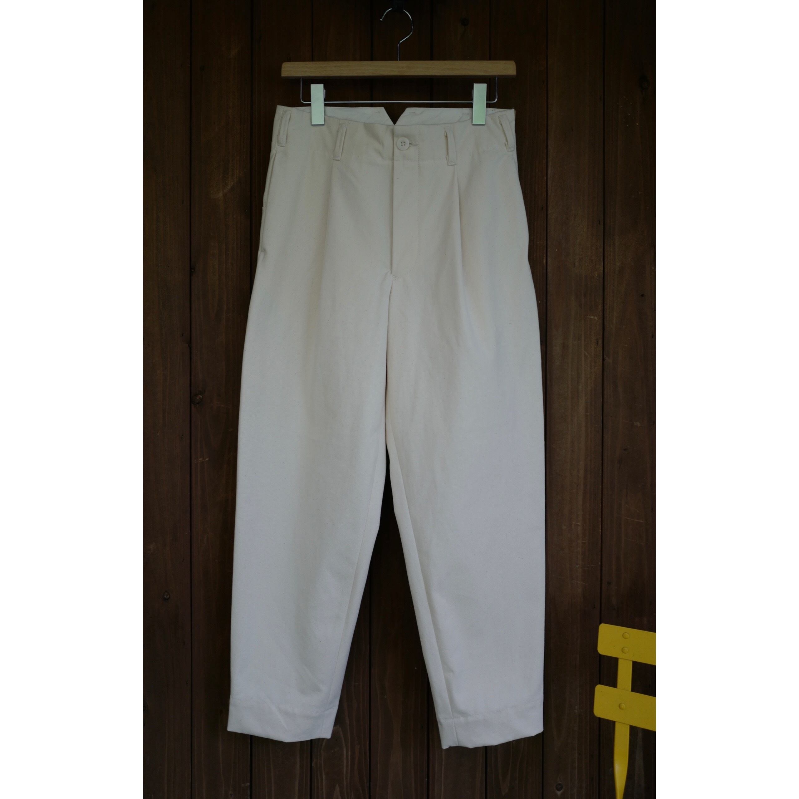 Handwerker パンツ Handwerker ｜cotton Duck tapered pants （off white） | robin ASO