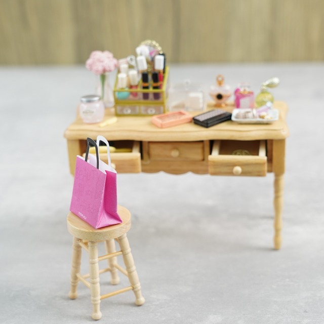 020-30060　ミニチュア家具　table&chair　スツール ラウンド ロータイプ 2色