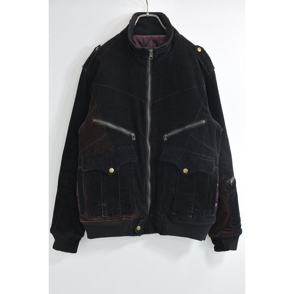 Used Unknown コーデュロイ 切替デザイン 中綿 ブルゾン 細コール