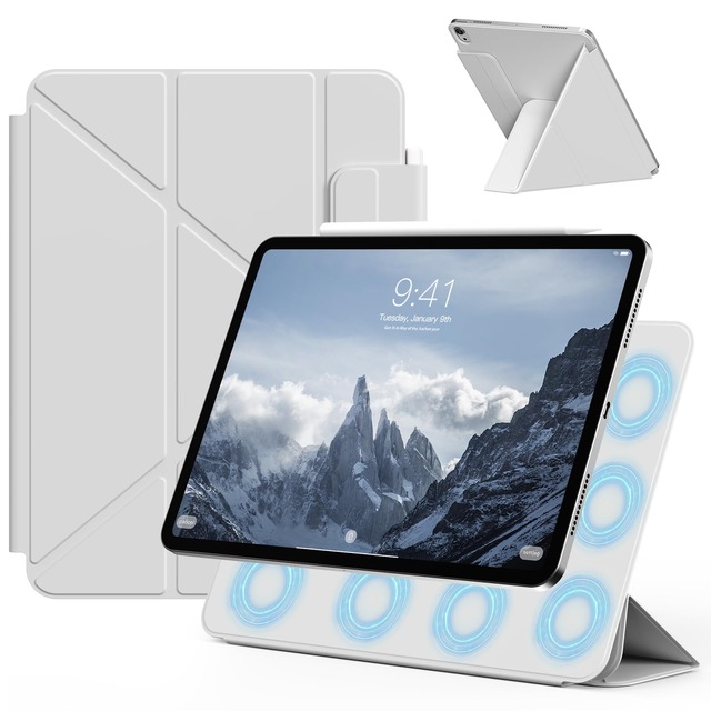 SZPSGC iPad A16 ケース iPad 第11/10世代 11/10.9インチ (2025/2022)対応 グレー