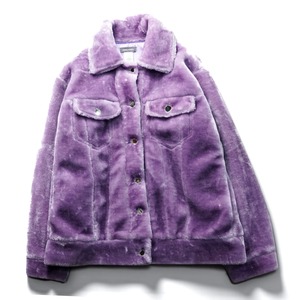 Faux fur tracker jacket "PURPLE"