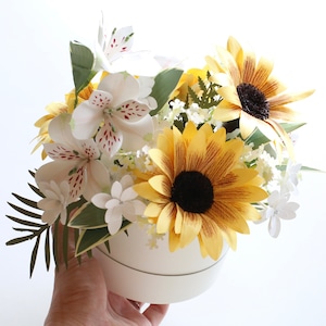 紙の花|ひまわりのアレンジメント