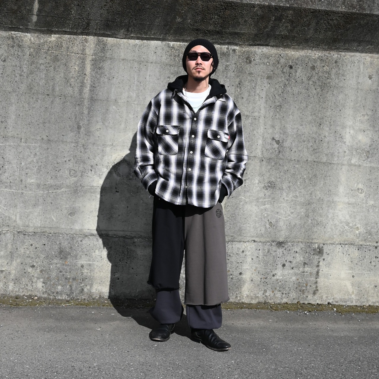 Leh / Hoodie Layered Shirts コーディネート