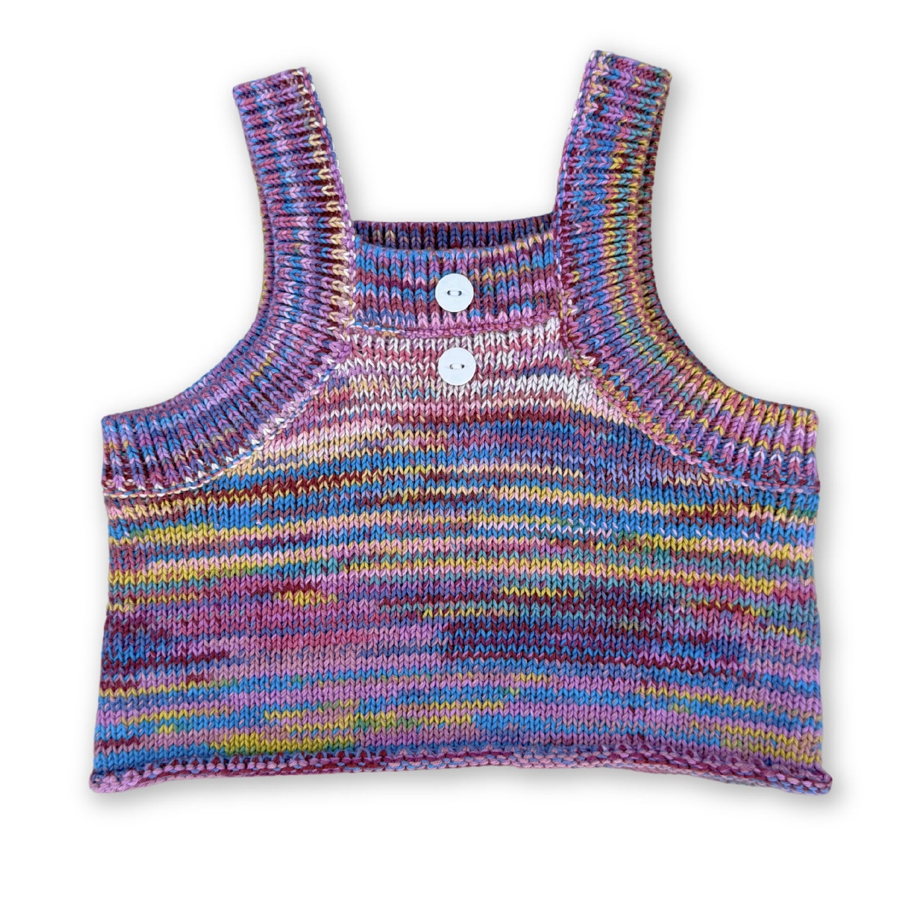 Grown Organic Knitted Singlet Top【2-6Y】Rainbow