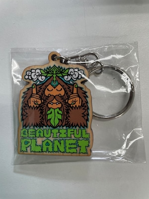 Beautiful planet  / key chain / 木ーホルダー / ヒノキ