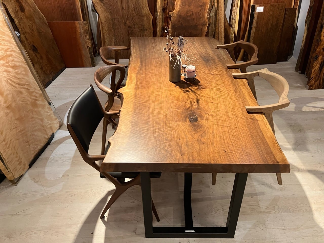 Premium】ウォールナット_2100×900-930-900×60_青山店_テーブル天板/一