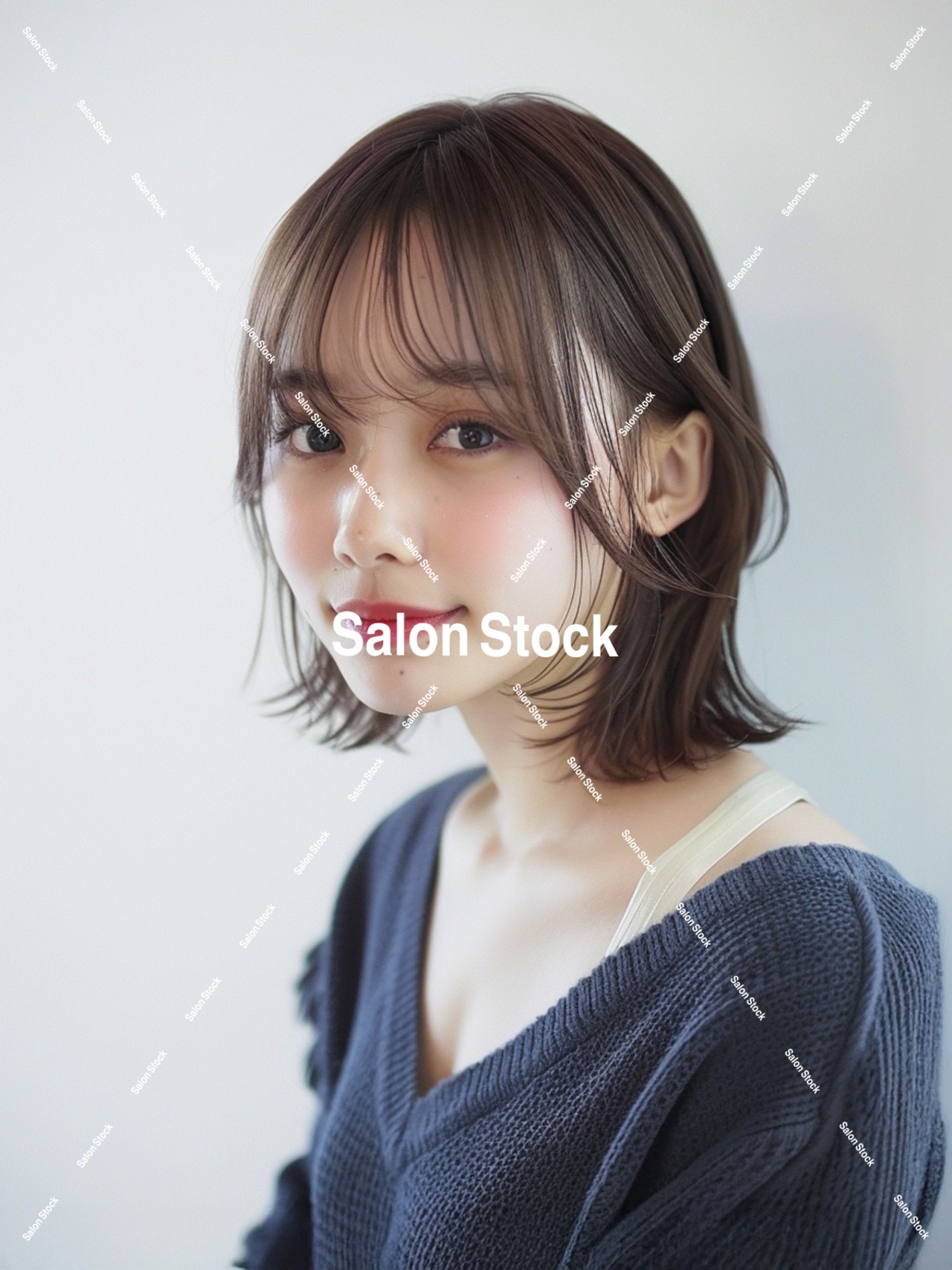 【レディース】外ハネミディアムボブ