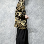ethnic pattern sheer shirt