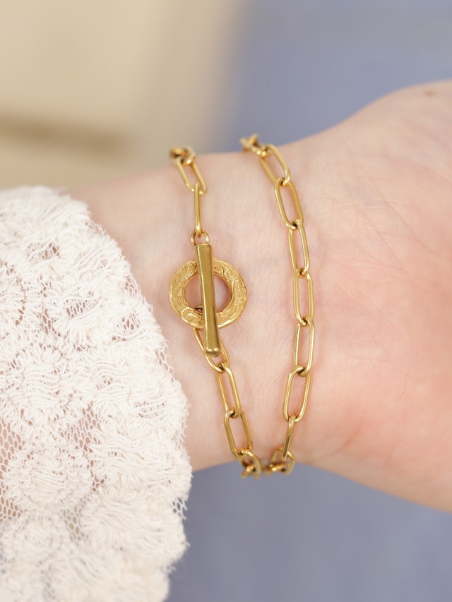 316L hawaiian mantel chain bracelet  #b02