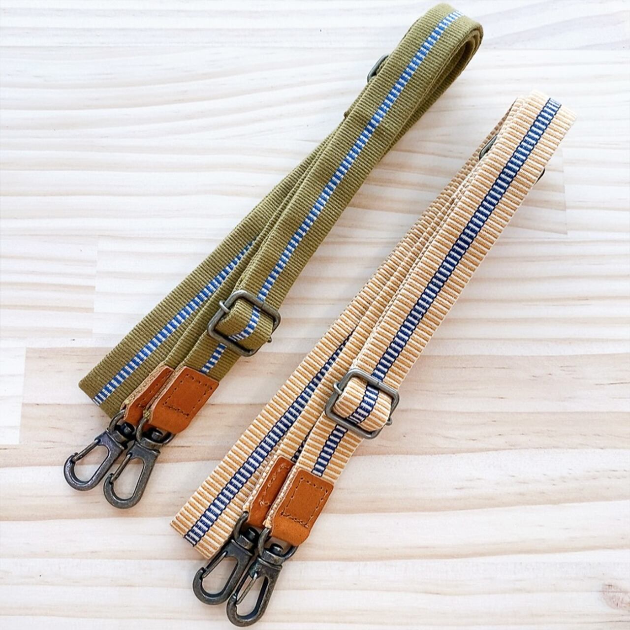 真田紐 マルチショルダー cotton100％ 牛革 木綿 肩が楽チン