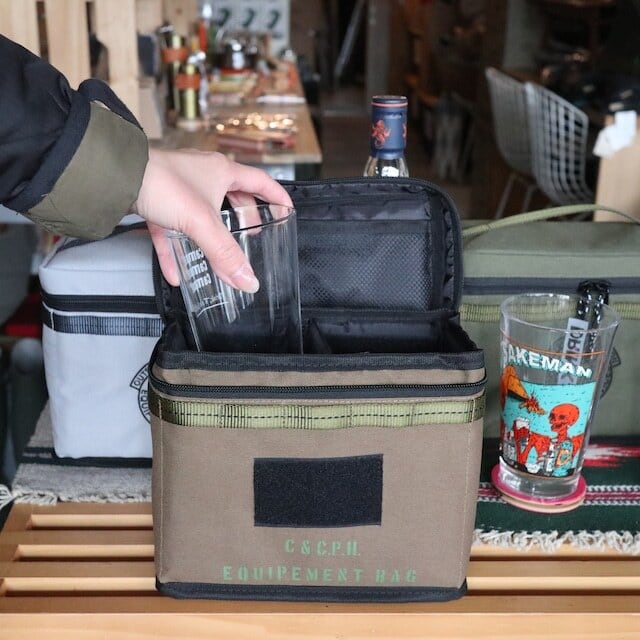 C&C.P.H.】GLASS CASE 2P CEV2195 | OLIVE OUTDOOR EQUIPMENT