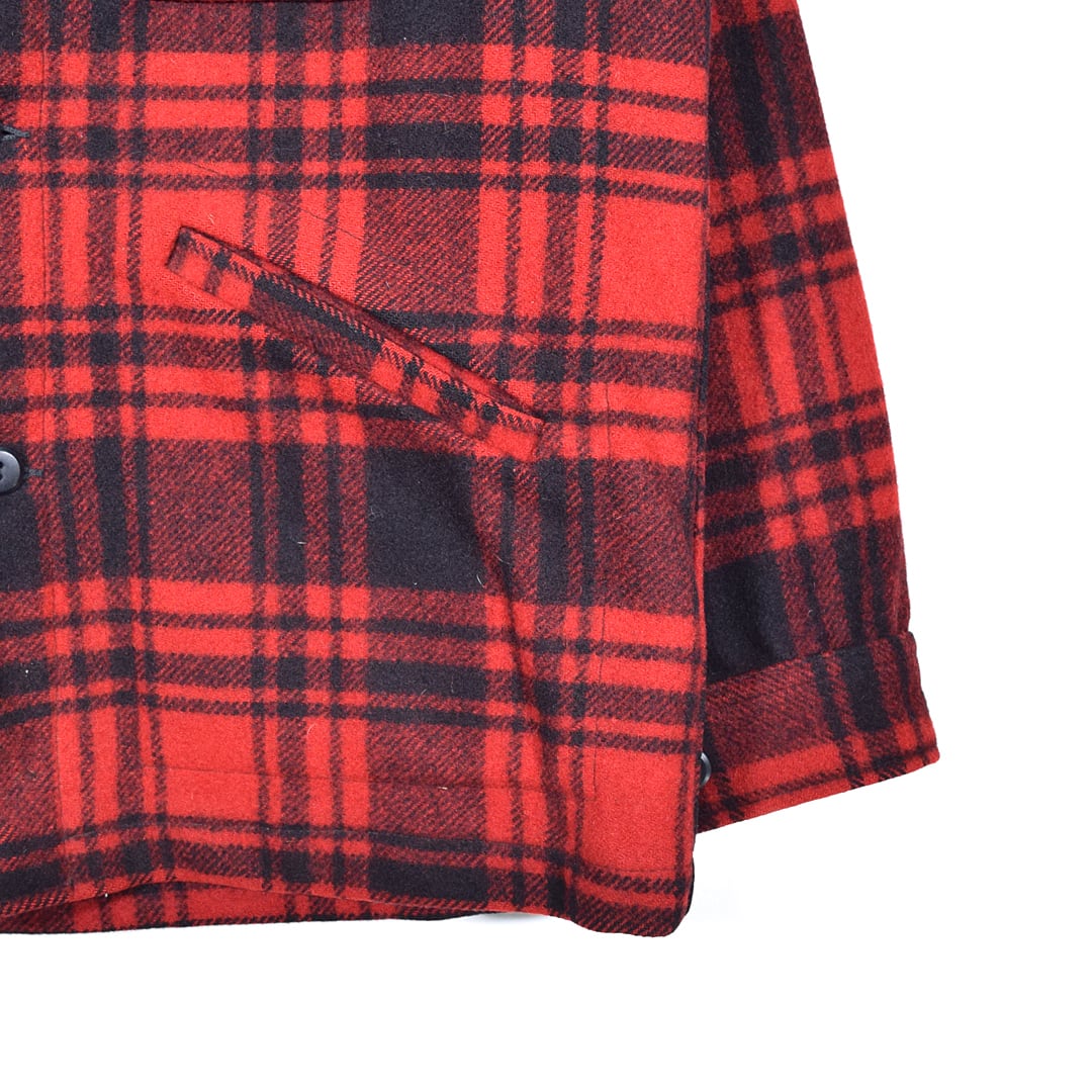 60s ウールジャケット 4段刺繍 ヴィンテージ ラグラン 古着 60s Pendleton オンブレ チェック ウール テーラード