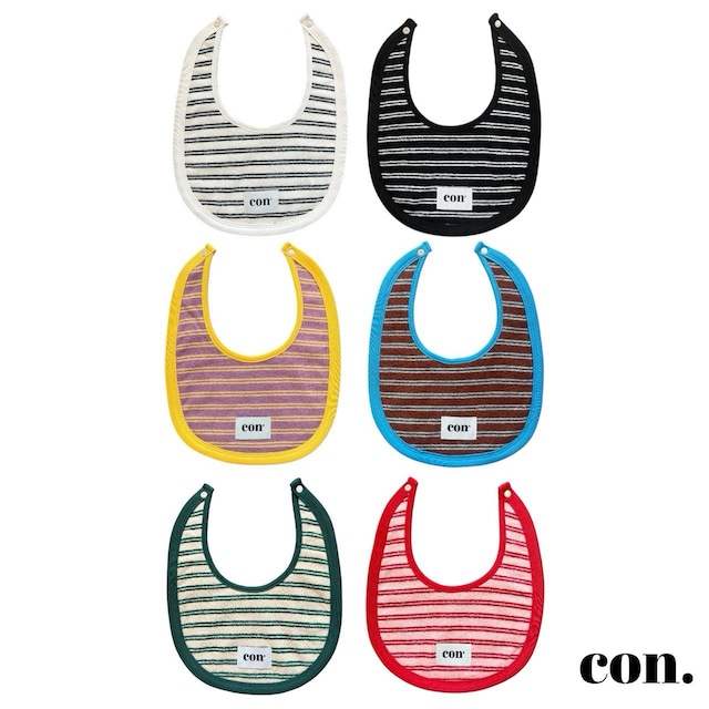 【取寄】con|colorblock stripe bib|配色ストライプビブ|FREE|toddler|26 autumn