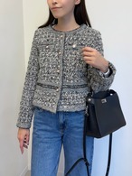 ノーカラーツイードジャケット［60011］