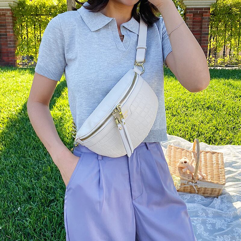 スモールバッグ女性バッグ2020夏の新しい波シンプルなワイルドチェーンクロスボディバッグinsファッション胸バッグウエストバッグ Tiancai_Wing_Bag2827227