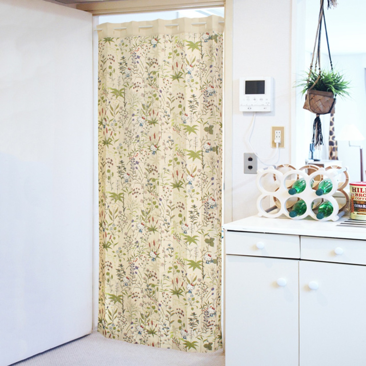 【受注生産】 AD サンリオ ハローキティ ナチュラルフラワー 幅96×丈200cm 93581