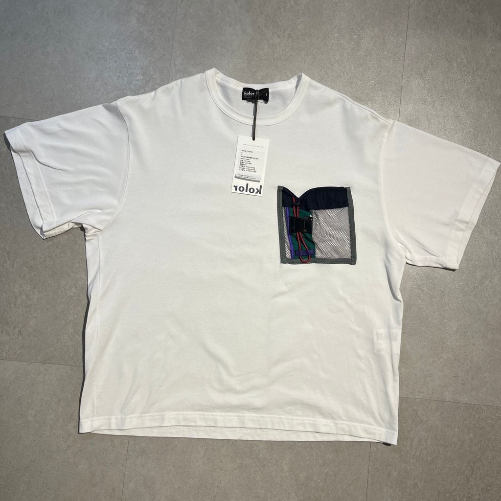 Kolor カラー 25SS Pocket T-Shirt メッシュポケットTシャツ 25SCM