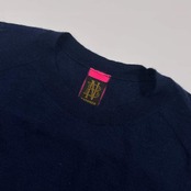 カシミヤ100% BATONER バトナー ニット 半袖 セーター 1/ネイビー レディース