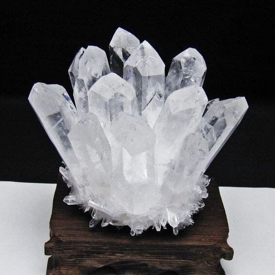水晶 クラスター 水晶 原石 台座付属 一点物 182-8613