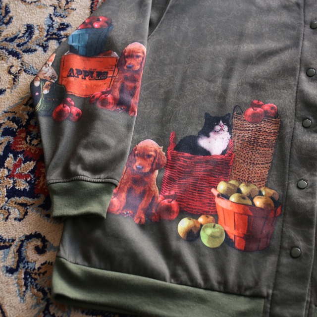 animal and fruit wide silhouette blouson