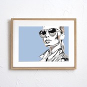 Iron Woman Ⅱ blue｜アイアンをテーマにした近未来アートポスター｜ブルーが映えるスタイリッシュデザイン｜A3ポスター