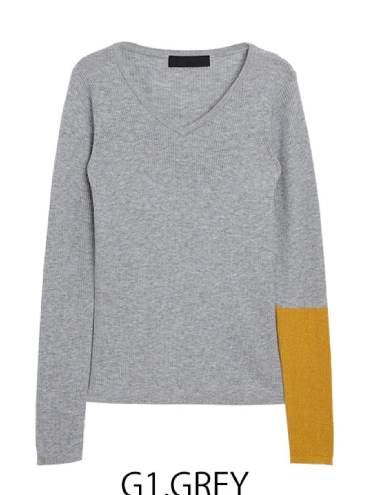 ミカーレミカーレ MICALLEMICALLE 袖配色ラメニット