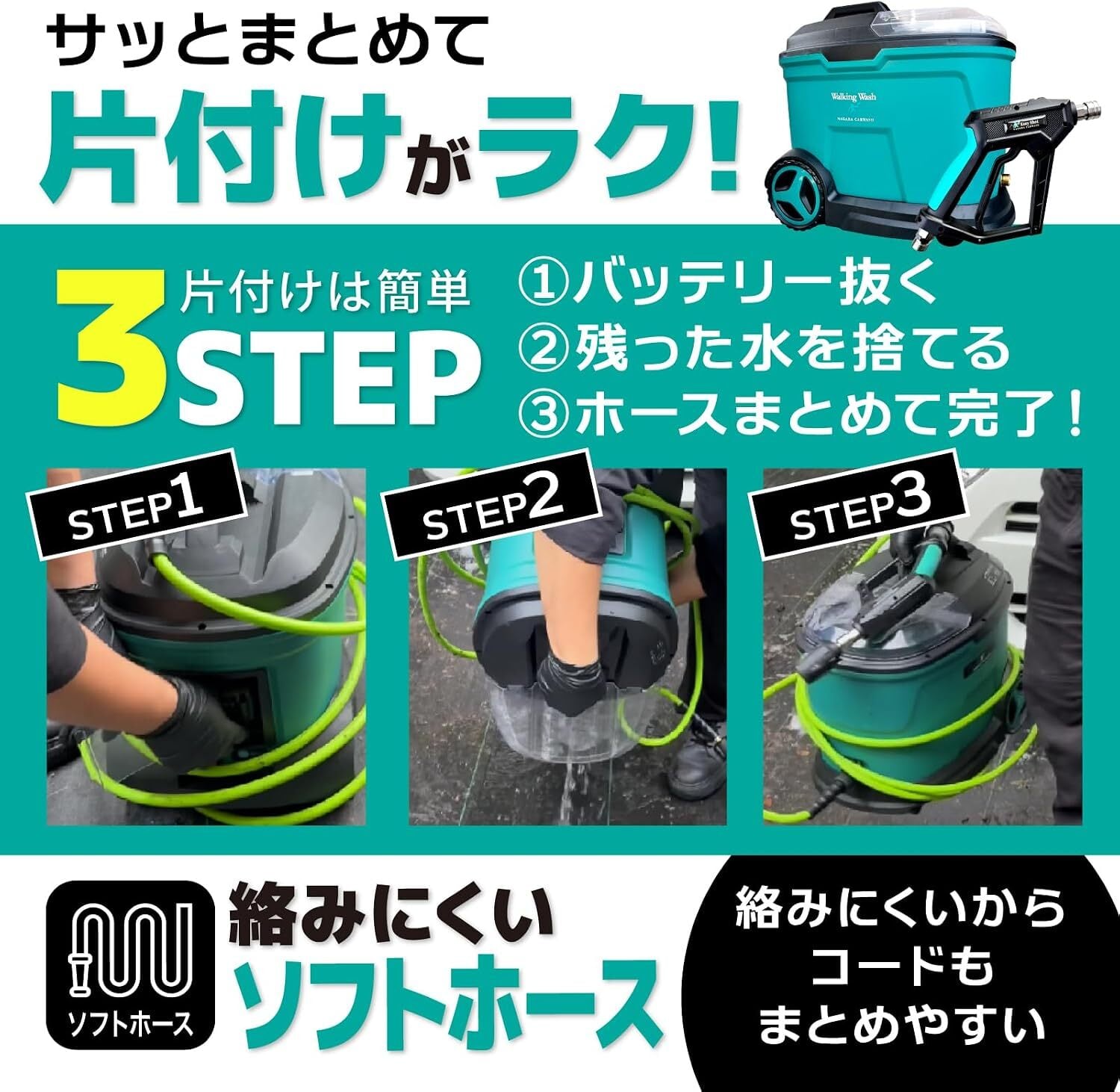 ウォーキングウォッシュ「動く洗車場」 | ながら洗車 公式ショップ