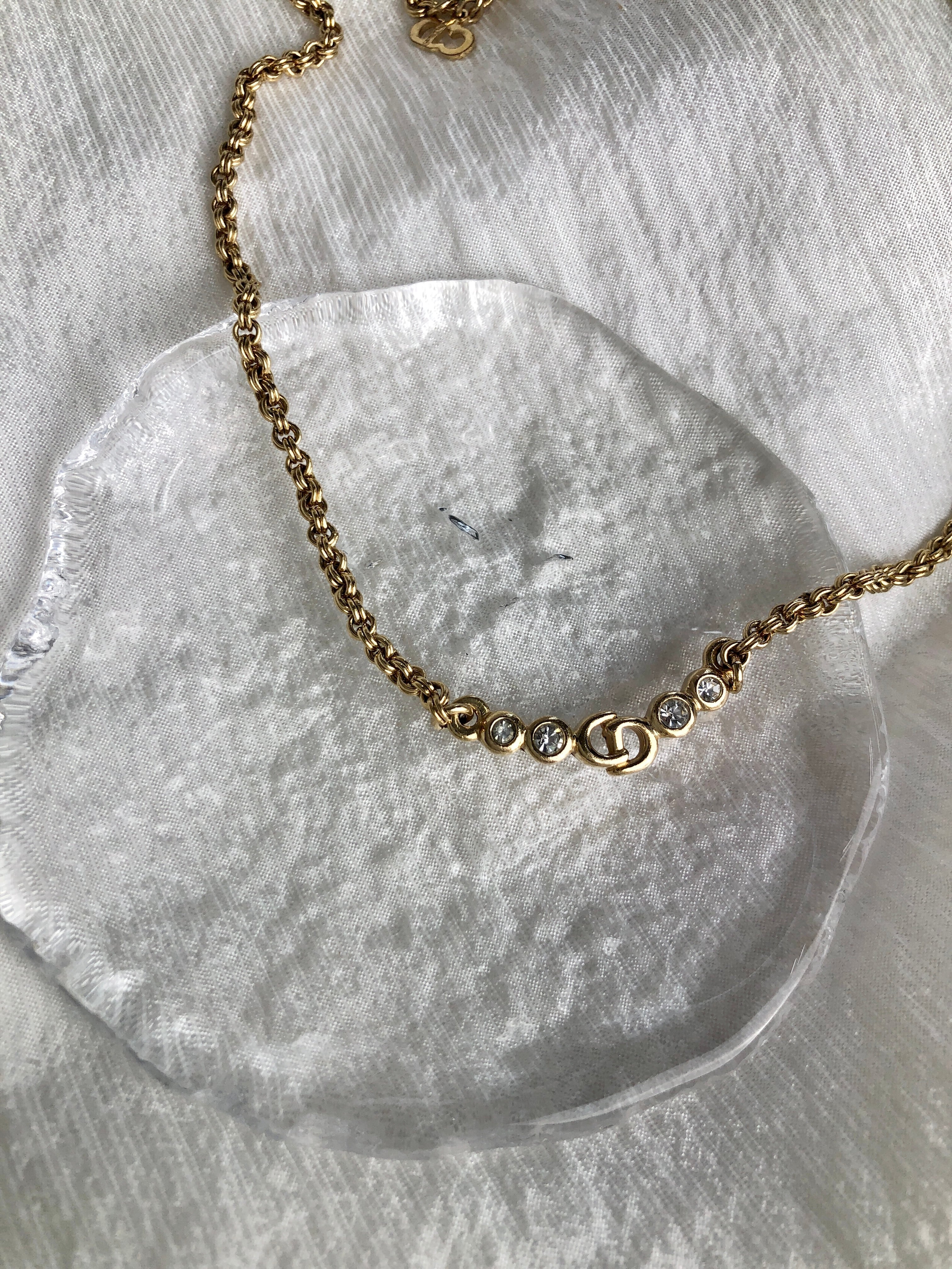Christian Dior クリスチャン ディオール ネックレス ゴールド ライン