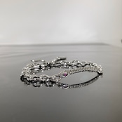 SNAKE CHAIN BRACELET w/ RUBY / スネークチェーンブレスレットルビーアイズ