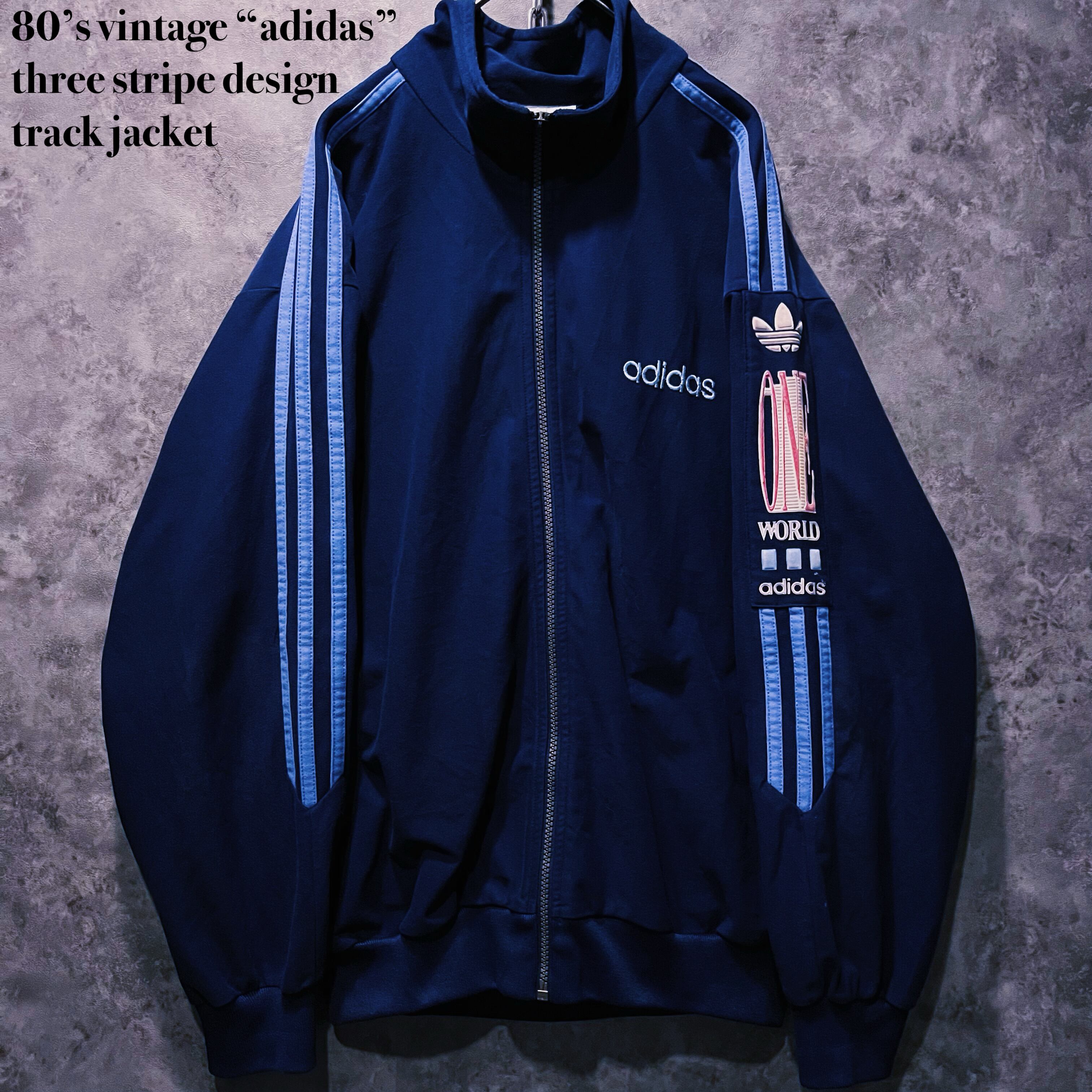 【doppio】80’s vintage “adidas”three stripe design track jacket