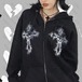 女性用フード付きスウェットシャツ,y2kスタイル,パンク,ゴシック,ジッパー,特大,レトロ,原宿,ストリートウェア,エモガール,2000 パーカー ジャージ ｙ２ｋ T240908203555_01